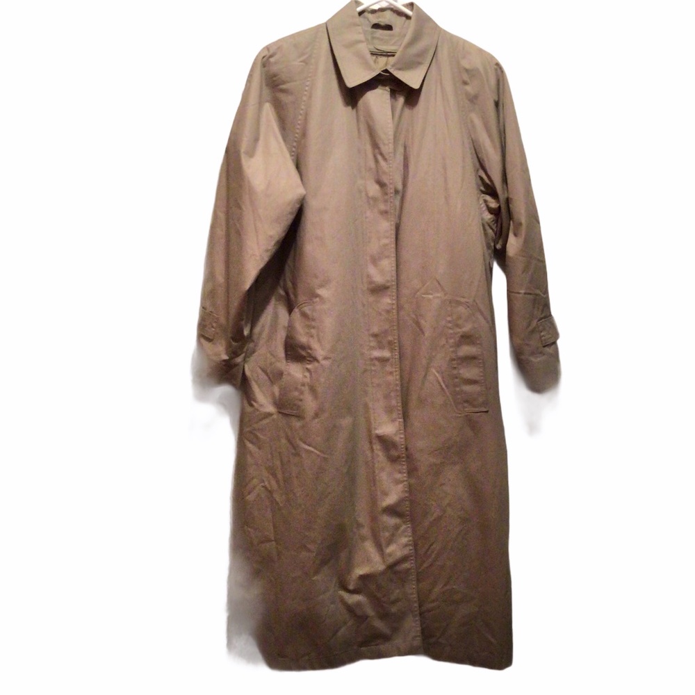 London Fog Khaki Trench Raincoat Coat Women’s 12